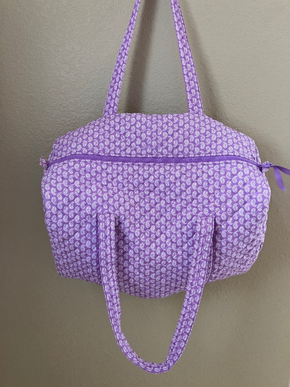 Quilted Koala Large Duffle Bag Travel Weekender Bag Cotton Lavender